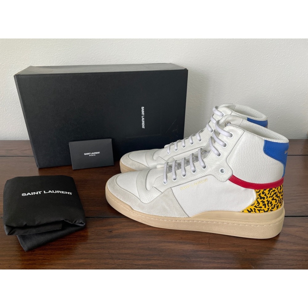 Saint Laurent 669430 Venice lace-up high top Sneaker Shoe, EU 42 - Picture 7 of 8